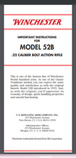 Winchester Model 52b Owners Instructions .22 19 Pages Comb Bound Winchester Model 52b Owners Instructions .22 19 Pages Comb Bound
