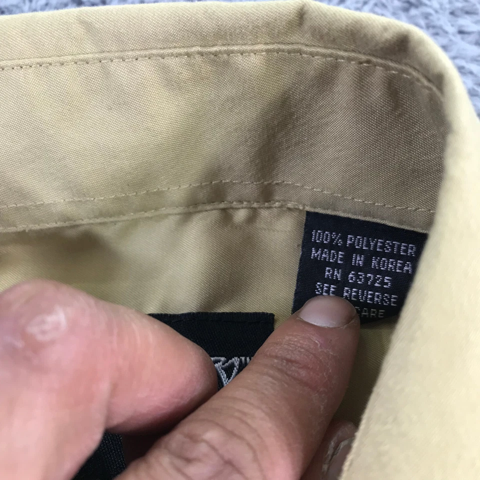 Camisa De Colección DragonFly Para Hombre Mediana Abotonada Verde Bordada Campamento Hawaiano Foto 4 de 4