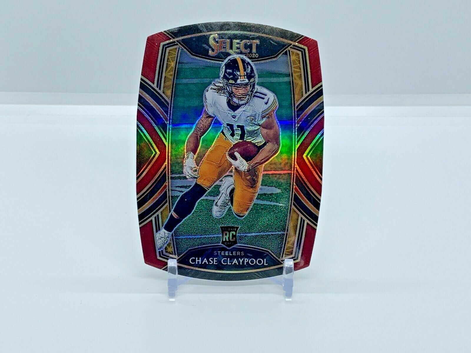 2020 Panini Select Club Level Maroon Prizm Die-Cut Chase Claypool #70 Rookie