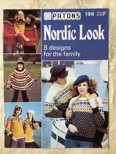 Patons Nordic Look knitting pattern book 196. 8 designs for the family. - Picture 2 of 13
