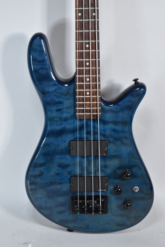 1999 Spector Q4 Pro Trans Blue Finish Left-Handed Electric Bass - Picture 2 of 23