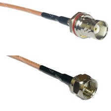 RG316 BNC FEMALE SM BULKHEAD to F MALE RF Cable Rapid-SHIP LOT