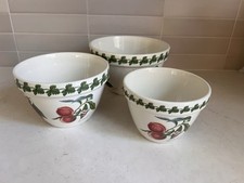 Portmeirion Pomona Pudín Cuenco Inglaterra - Juego de 3
