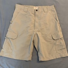 Wrangler Authentics Cargo Shorts Mens Khaki Utility Pockets Hiking Outdoor Trail