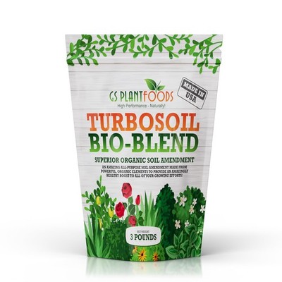 Organic Soil for Vegetable Garden Turbo Bio-Blend, Superior 3 lbs
