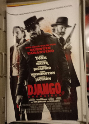 Filmplakat DJANGO UNCHAINED A1 2seitig Foxx Waltz DiCaprio Tarantino Jackson WOW