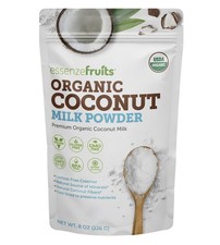 Essenzefruits Pure Organic Coconut Milk Powder - Premium 8 Ounce Pack of 1