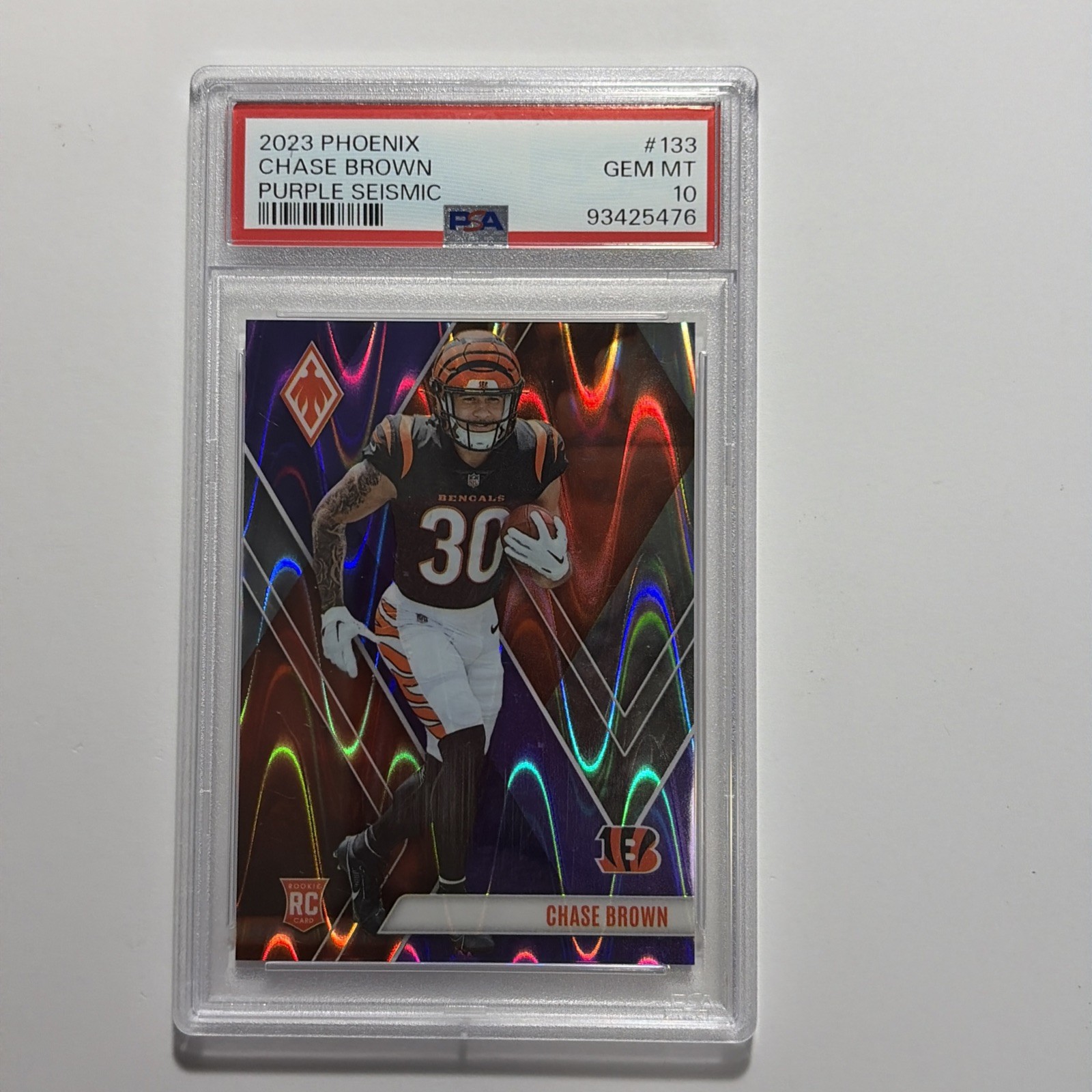 Chase Brown Panini Phoenix #133 Purple Seismic
