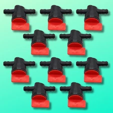 10PK 1/4" Straight In-Line Gas Fuel Shut-off / Cut-off Valves Petcock AM107340