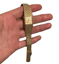 Vintage Geneva Watch 14K GOLD Plated GE3676 Wind Up Adjustable Band