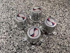 Set Of 4 Nos Motor Wheel Center Cap Torque Thrust American Racing Chrome