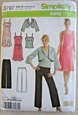 Simplicity 3797 Sewing Pattern, SZ 14-22, Dress/Top, Pants, Jacket, UNCUT
