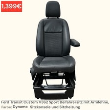 Ford Transit Custom V362 Beifahrersitz Sitz Armlehne Sitzheizung Leder Dynamo