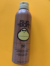 Sun Bum SPF 50 Sunscreen Spray 5 oz Broad Spectrum Water Resistant. Bundle of 2