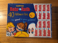 1950s Baby Ruth Candy Bar Vtg Halloween Advertising Store Display Box Curtiss