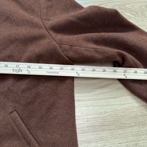 Eileen Fisher Jacket Womens Sz L Brown Wool Full Zip Casual Read Description - Picture 6 of 7