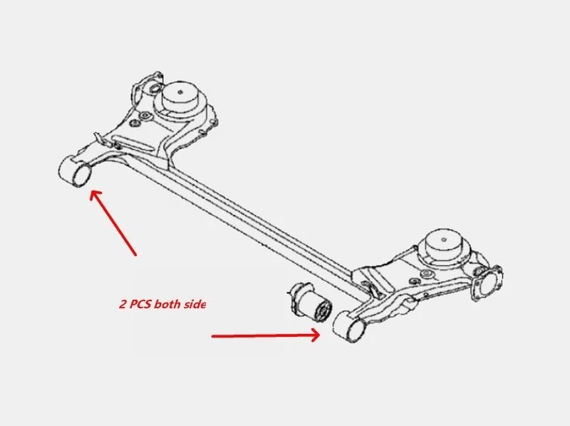 Buje travesaño trasero 2 piezas para Subaru Justy 2007 2008 2009 - 2022 48725-0D040 Foto 4 de 4