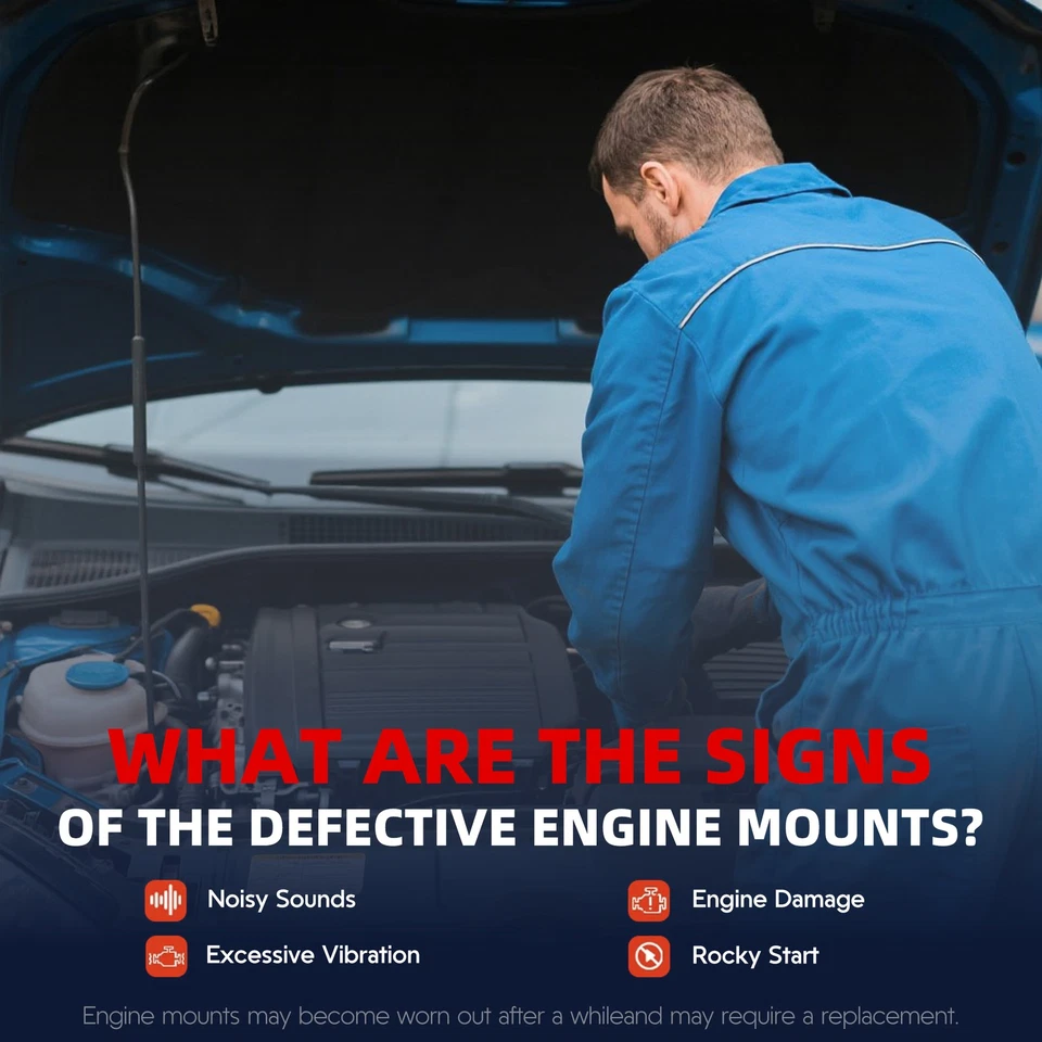 OEM Engine Motor Mounts Pair 95537504900 For Porsche Cayenne 9PA 3.2L 3.6L - Image 4 of 4