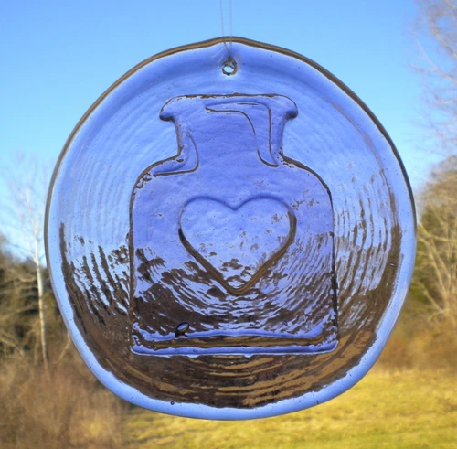 Blenko Glass Suncatcher - Water Bottle - Heliotrope