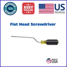 3/16" Cabinet-Tip Flat Head Screwdriver, Klein Tools 6" Round Rapi-Drive Shank