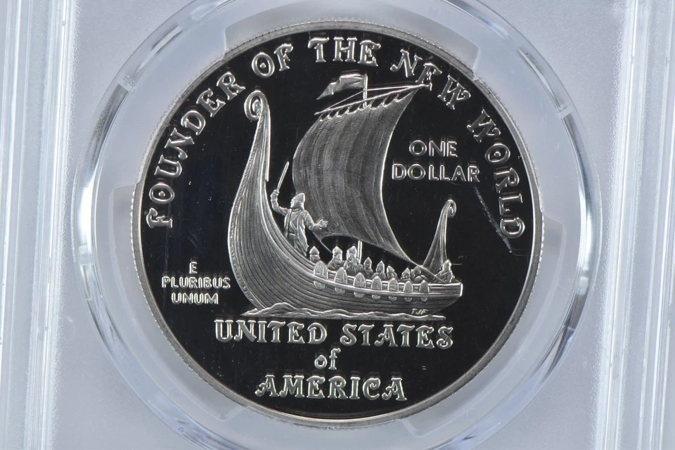 2000-P Leif Ericson Commemorative Dollar PR69 DCAM PCGS Blue Label *9450 - Image 4 of 4