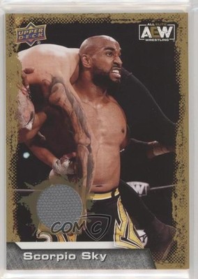 2022 Upper Deck AEW All Elite Wrestling Gold Mat Relics Scorpio Sky #26 0hp5