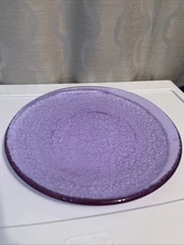 Fire And Light Recycled Glass Dinner Plate 11” Lavender Purple