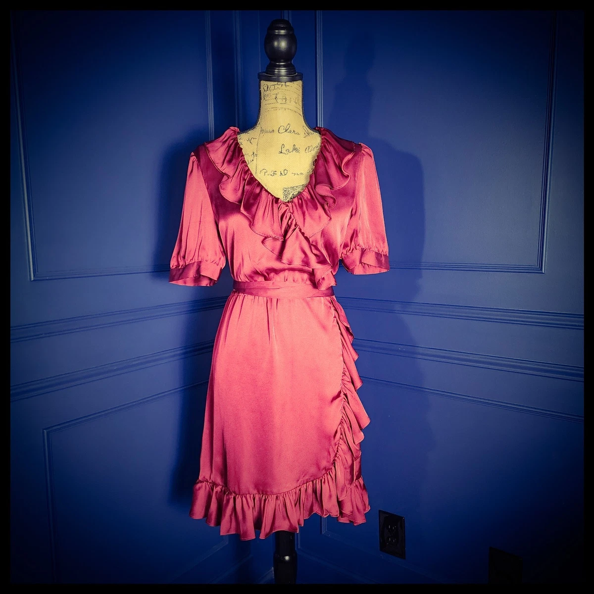 jill stuart pink ruffle dress Jill Stuart Wrap Dresses for sale