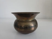 U.S. Tobacco Co. Mini Brass Spittoon Ashtray MADE IN INDIA Planter