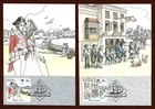 1987 AUSTRALIA " THE FIRST FLEET DEPARTS " ~ SET OF 5 MAXI CARDS ~