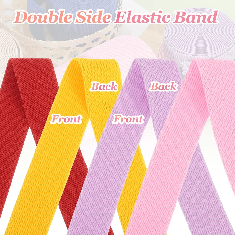 Bandas elásticas para coser carrete elástico tejido negro de 3 pulgadas x 5 yardas Foto 4 de 4