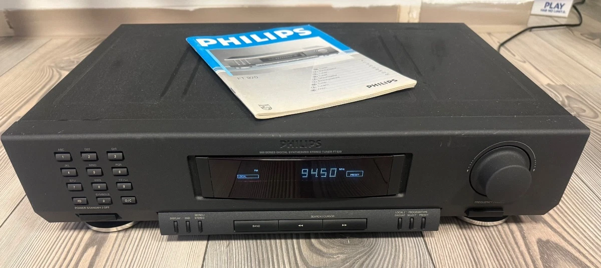 PHILIPS FT 920 + Instrucciones *** Sintonizador estéreo AM-FM Radio Sintetizador digital