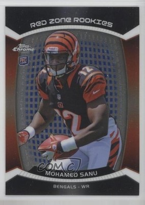 2012 Chrome Blue Refractor No Die-Cut Missing Serial Number Mohamed Sanu 0kz8