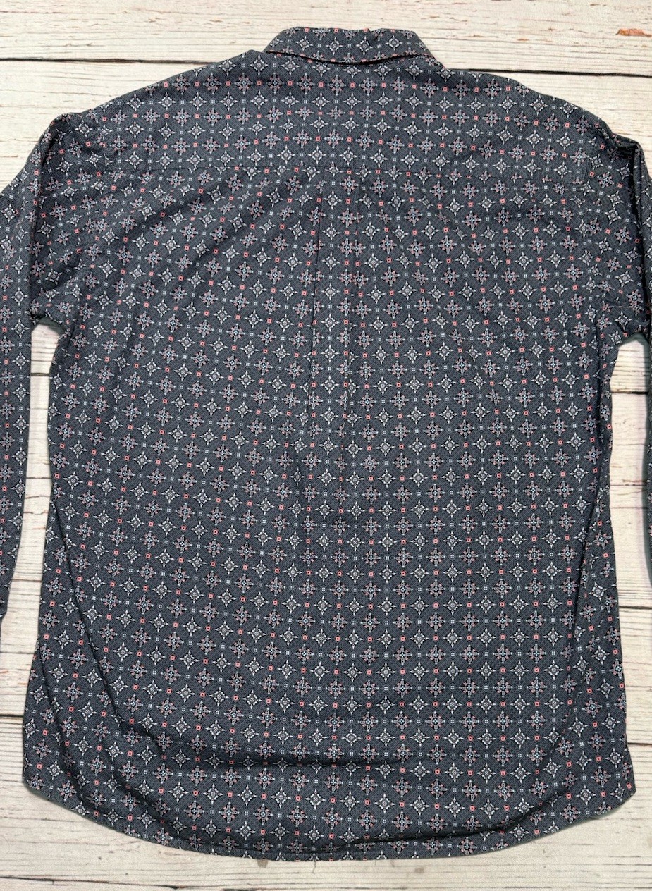 Cinch Button Down Long Sleeve Cuff Flip Men’s Sz L