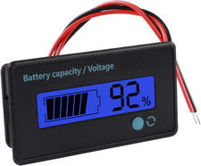 DC 12V Battery Meter Battery Capacity Voltage Monitor Gauge Indicator DC 24V 36V