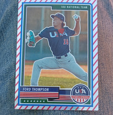 Panini 2023 Stars & Stripes Ford Thompson #17 USA Baseball 18U Base Set Card
