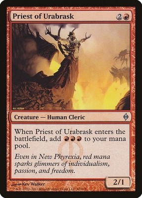 Priest of Urabrask - LP - New Phyrexia NPH MTG