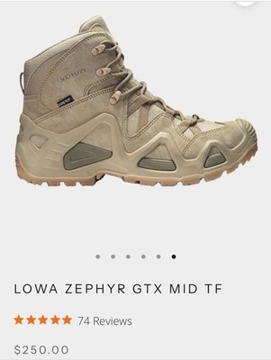 LOWA ZEPHYR GTX MID Task Force Tactical Hiking Boots Shoes size 10.5