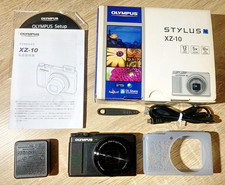   Exc 5  Olympus STYLUS XZ-10 12MP 5x Digital Camera English w/Accessories TESTED