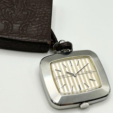 Seiko 21-3200 Pocket Watch Vintage 17 Jewels Manual Winding Mens Watch Auth
