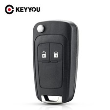 2-Button Flip Key Case - High-Quality Replacement Shell for Chevy Cars