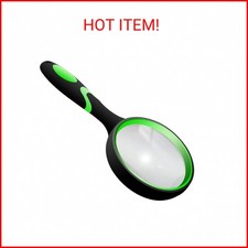 10X Shatterproof Magnifying Glass 10X Large Handheld Magnifying Glass for Senior
