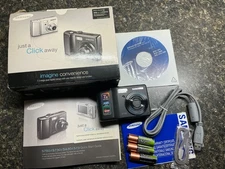Samsung S730 7.2 MP Digital Camera Black With USB Cable, Manual, CD, Batteries