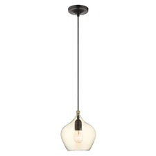 Livex Lighting - 1 Light Pendant in Contemporary Style - 8 Inches wide by 11