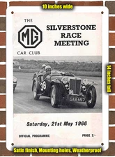 Metal Sign - 1966 Silverstone Circuit Racing Program - 10x14 inches
