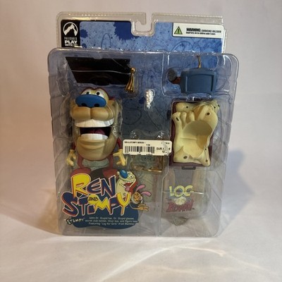 Ren and Stimpy Dr. Stupid Figure Graduation Blammo Log 2004 Toy Nickelodeon