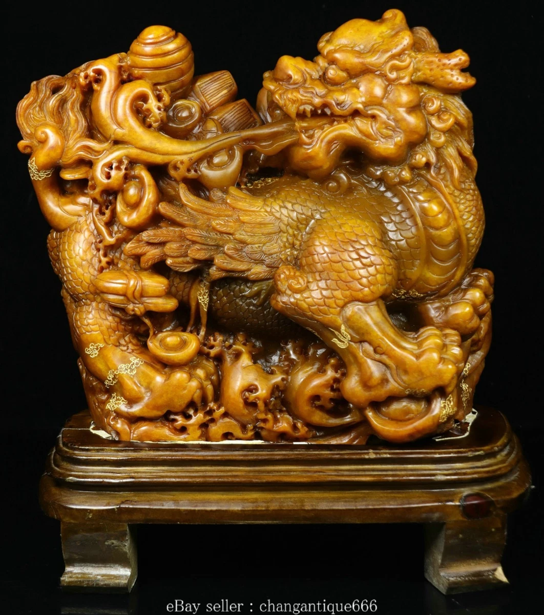 寿山石主中国古董花瓶| eBay