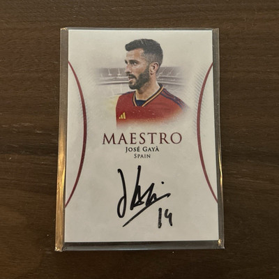 Futera Unique 2024 Maestro José Gayà Autogramm Spain AMT21 Fußballkarte /3