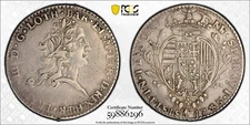 1745 TUSCANY FRANCESCO III SILVER 2 PAOLI KM-C5 PCGS VF DETAILS