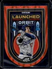2025 Topps Cosmic Chrome Shohei Ohtani Launched Into Orbit Orange Refractor #/25
